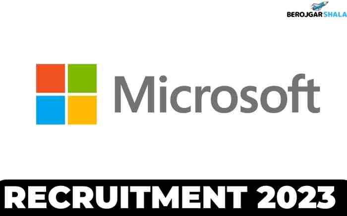 Microsoft Software Engineer Recruitment 2023
